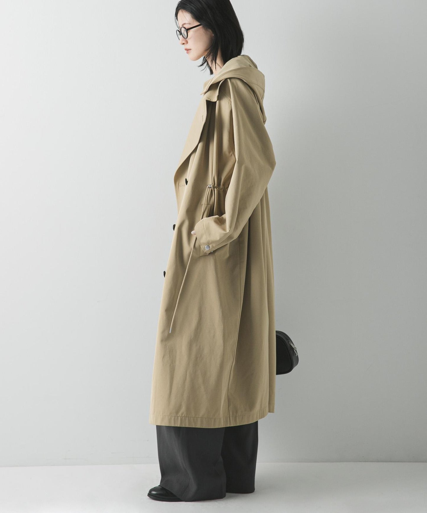 連帽兩用風衣外套