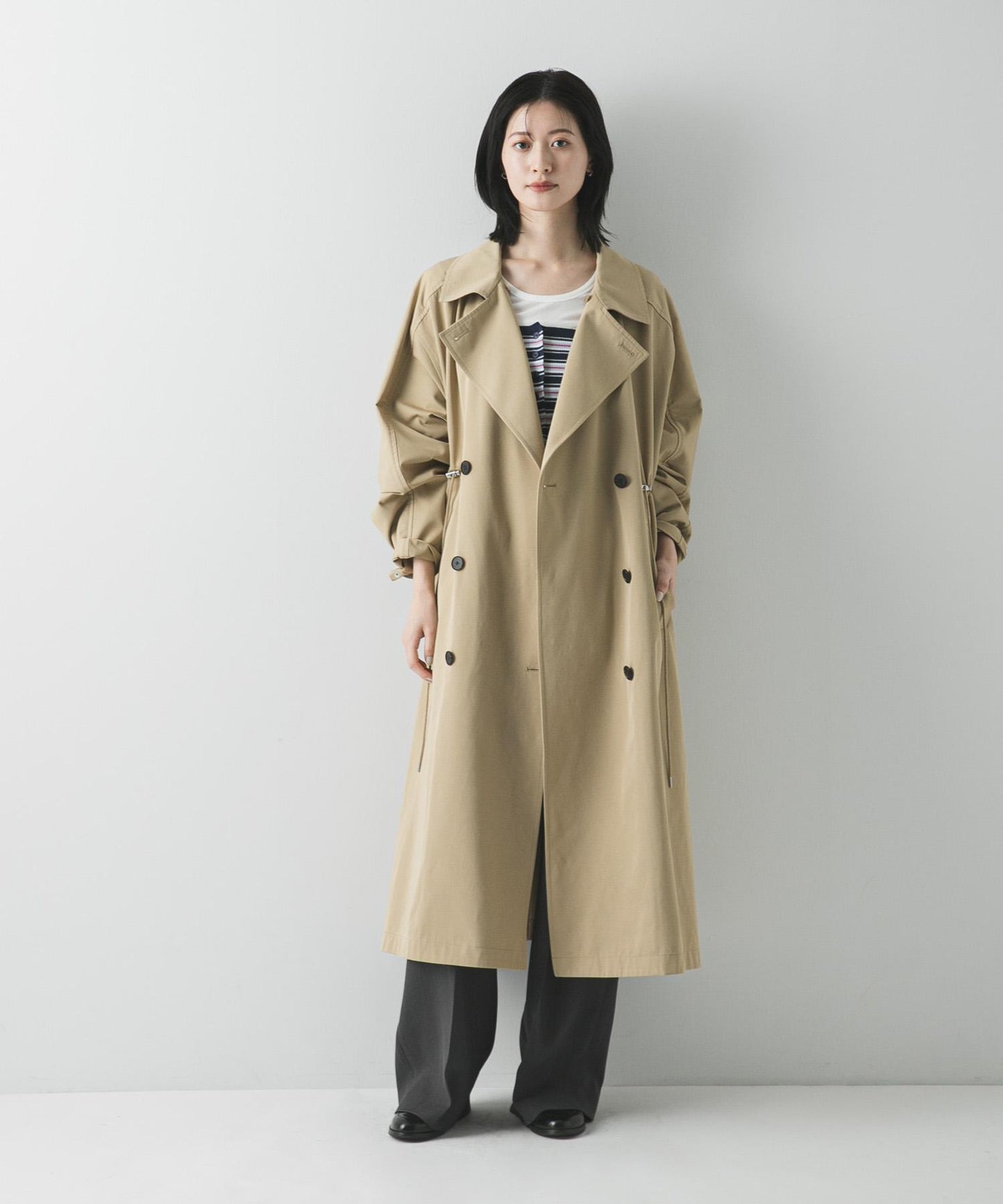 多色條紋針織背心