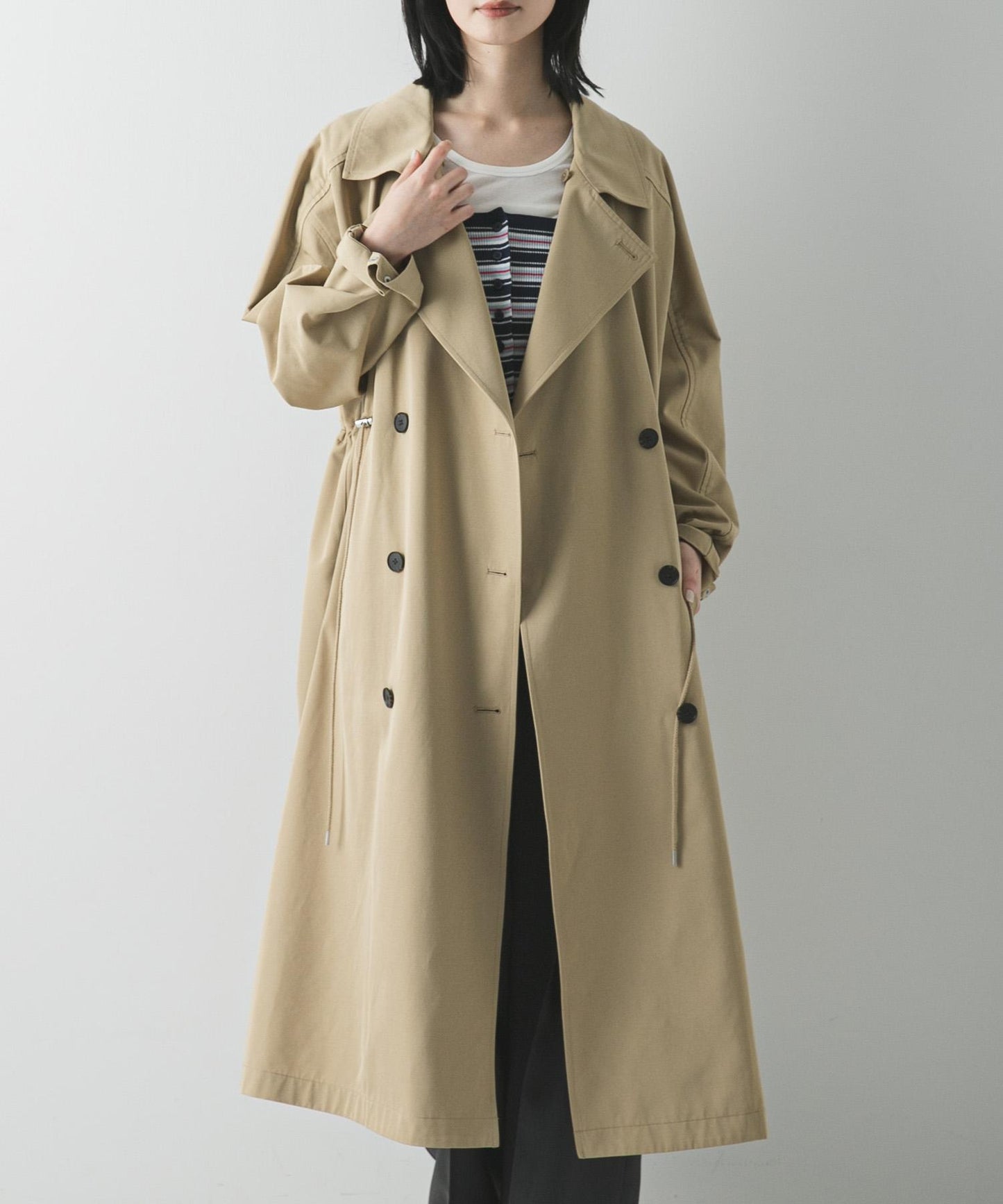 連帽兩用風衣外套