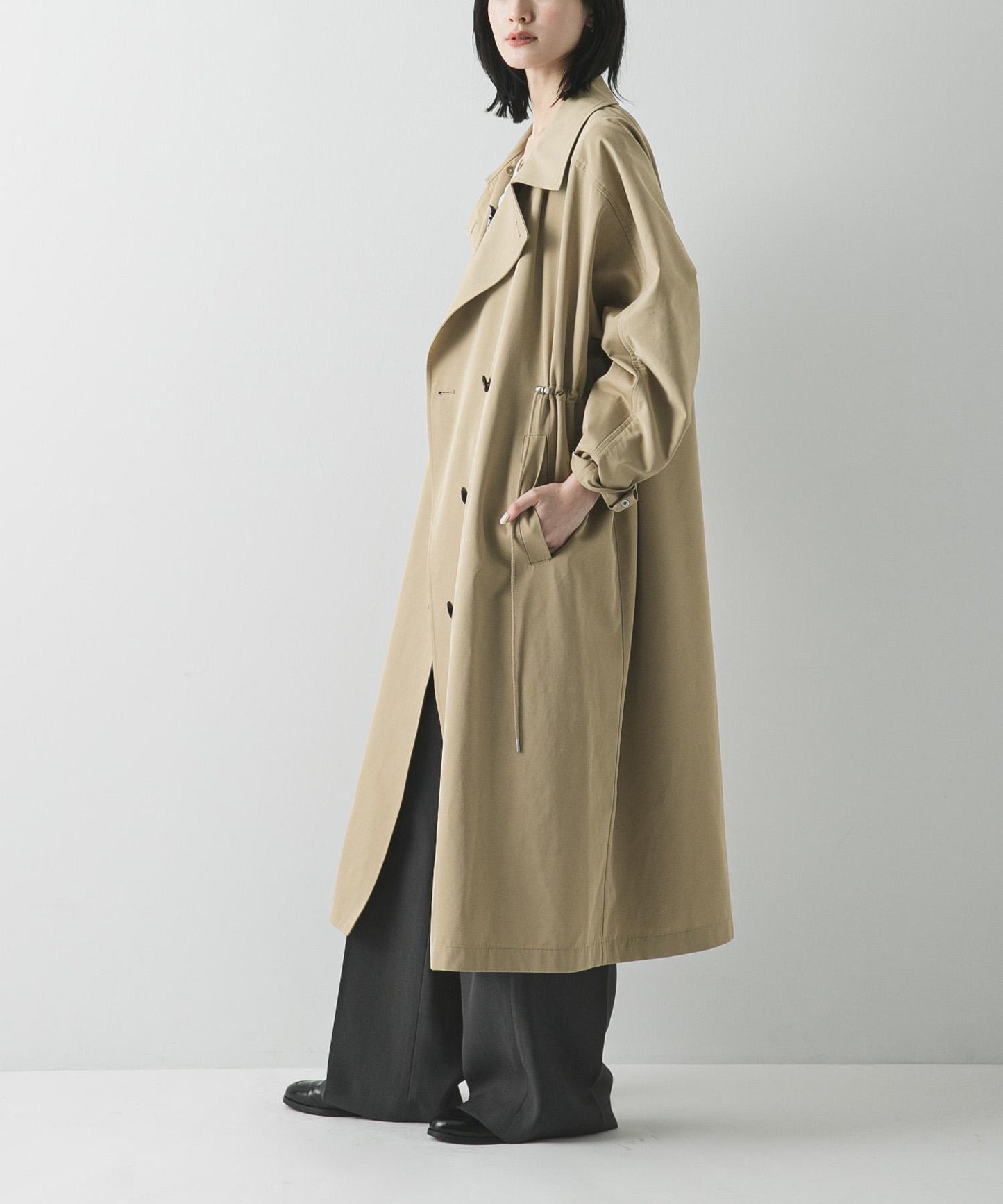 連帽兩用風衣外套