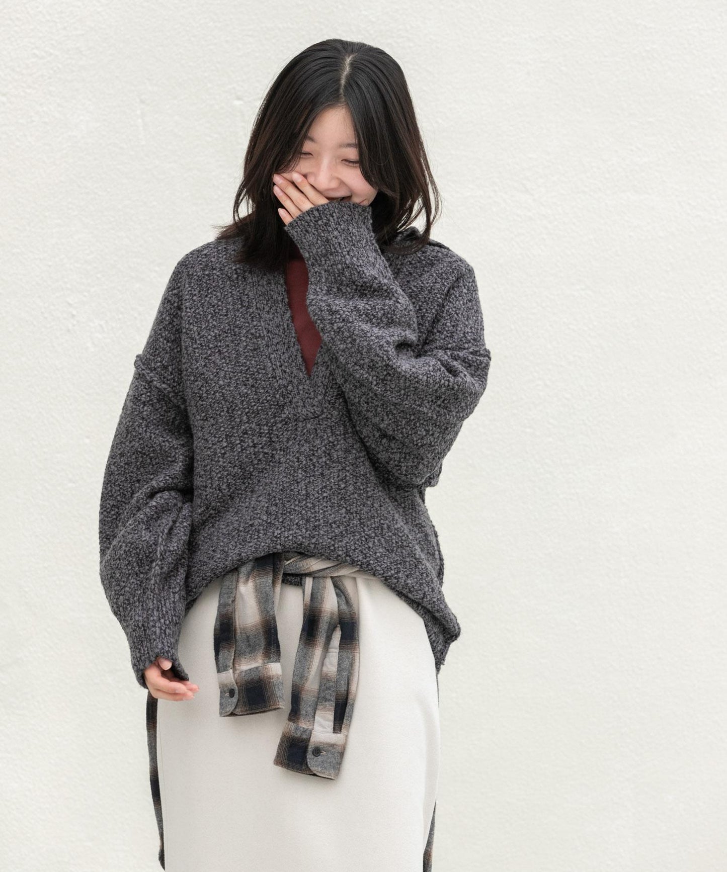 鹿子編織開領針織衫