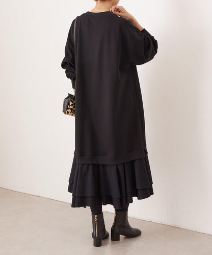 下襬荷葉邊衛衣連衣裙