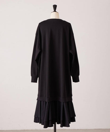 下襬荷葉邊衛衣連衣裙