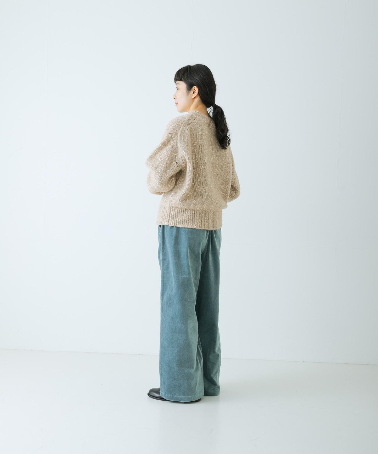 棉羊駝圓領針織衫