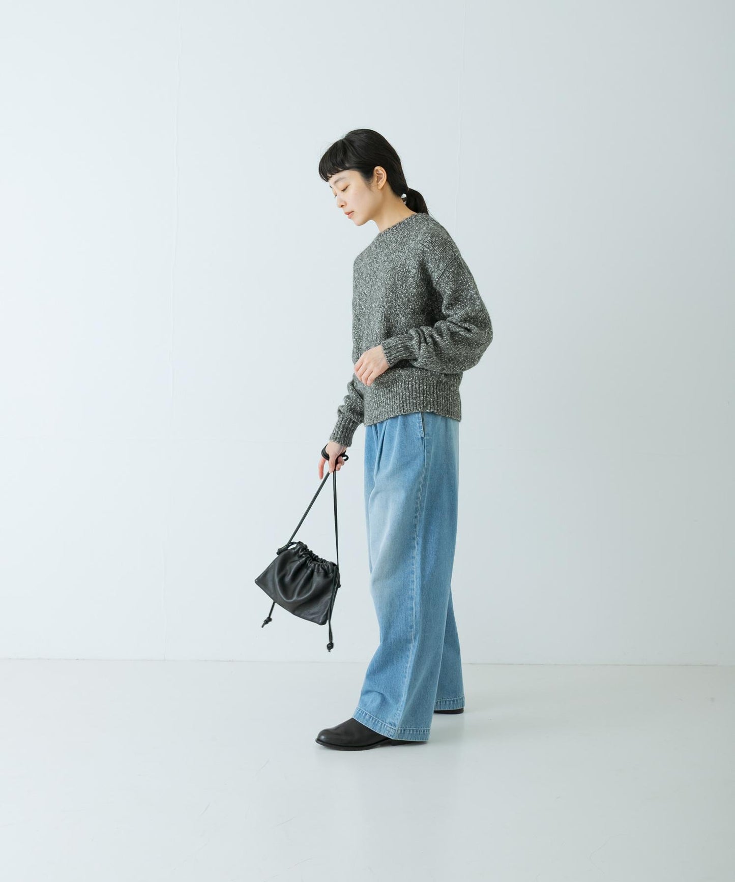 棉羊駝圓領針織衫