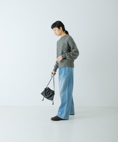 棉羊駝圓領針織衫