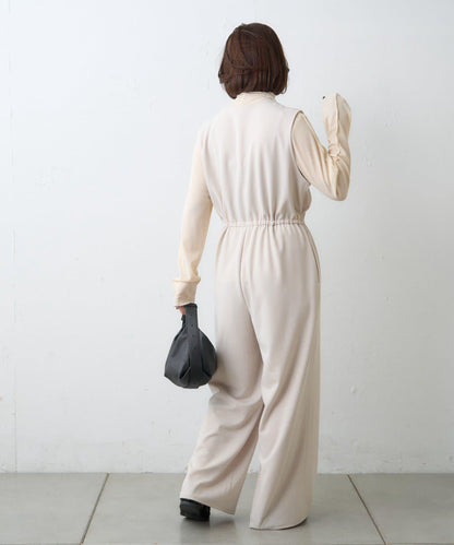 【場合】帶透視羅紋T恤連體褲