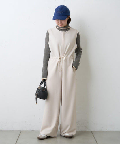 【場合】帶透視羅紋T恤連體褲