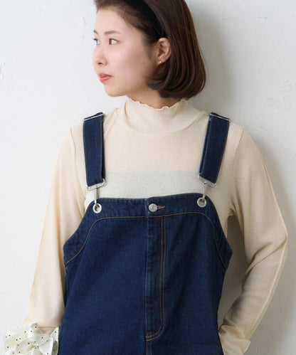 【場合】帶透視羅紋T恤連體褲