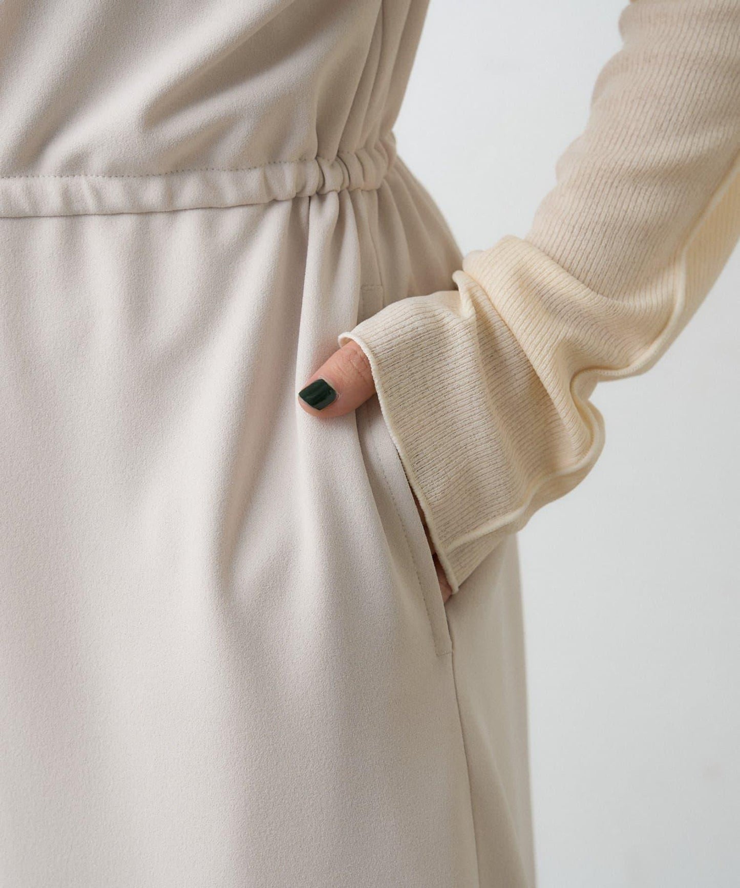 【場合】帶透視羅紋T恤連體褲