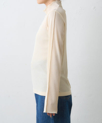 【場合】帶透視羅紋T恤連體褲