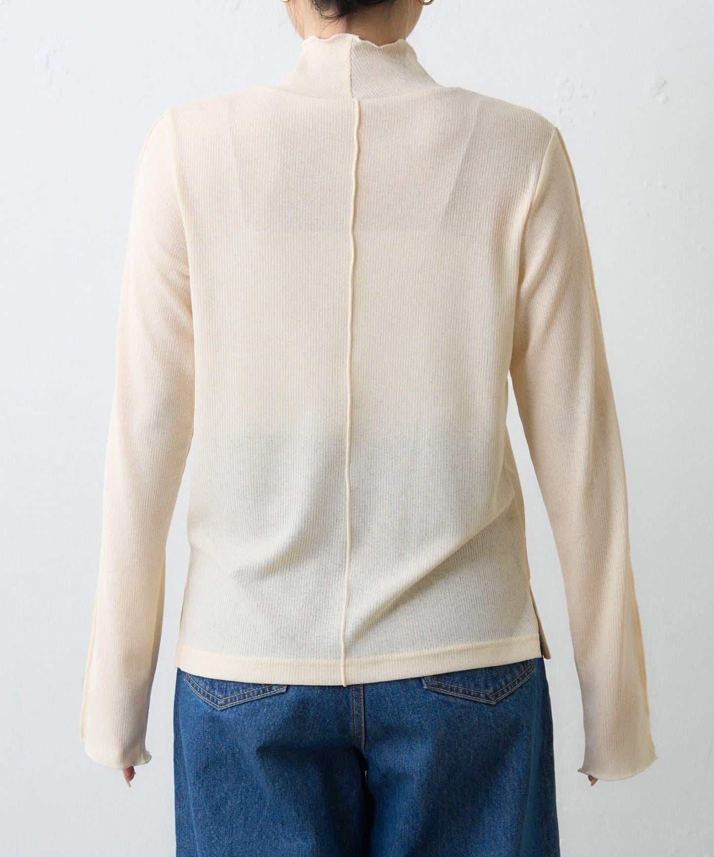 【場合】帶透視羅紋T恤連體褲