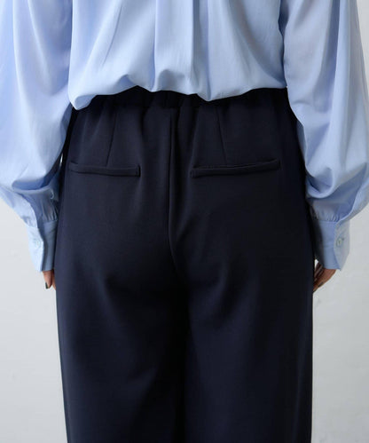 【場合】帶粗花呢馬甲拼接滾邊長褲