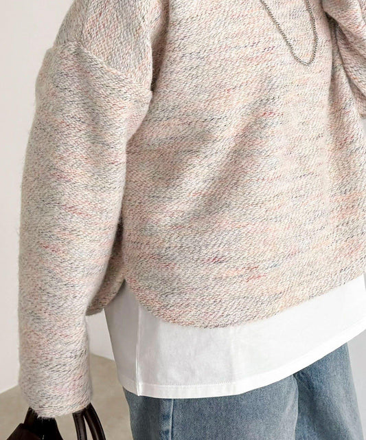 針織繭型套頭衫
