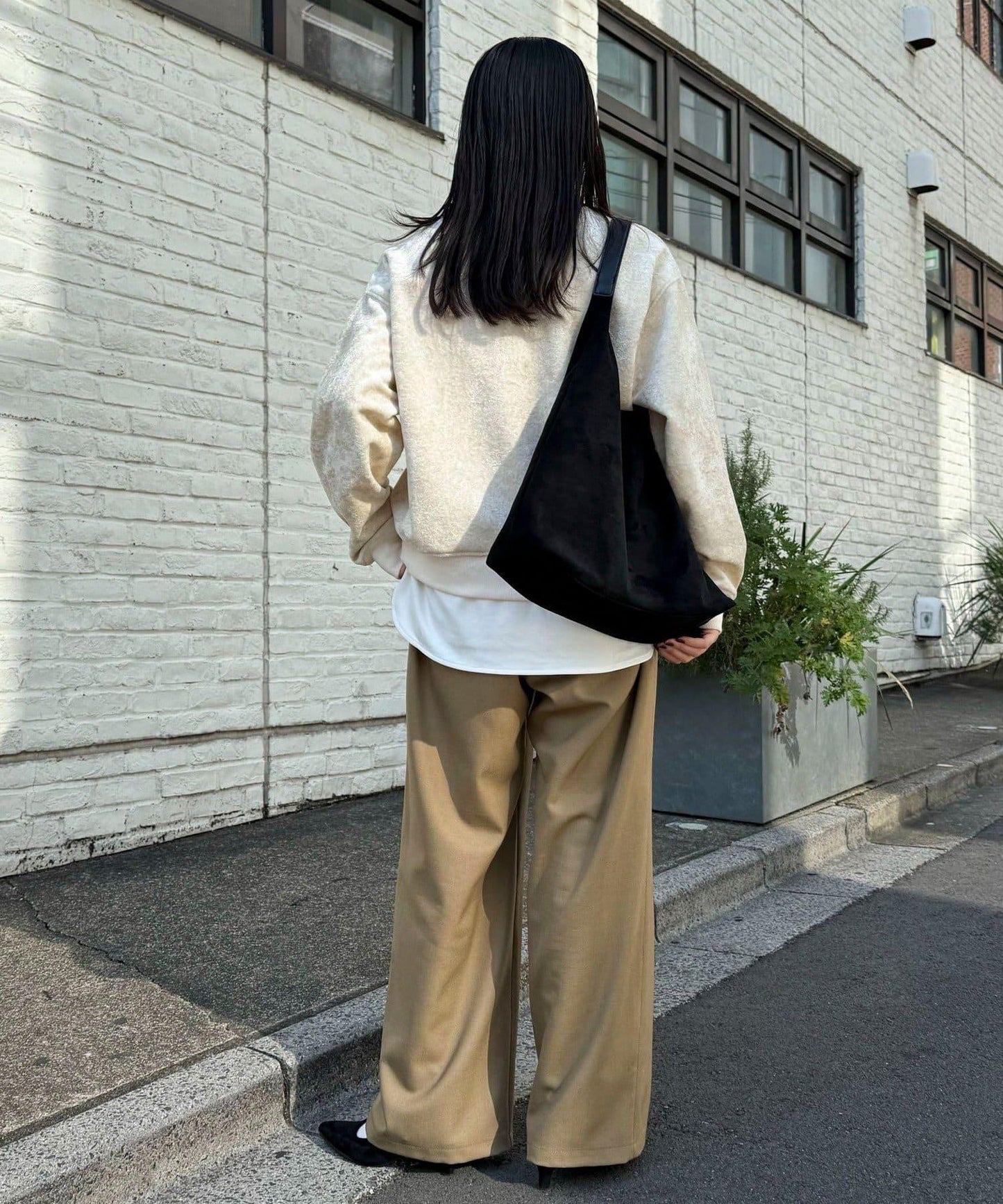 毛圈針織半拉鍊套頭衫