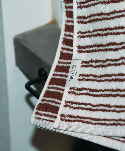 【GRANN グラン】FACE TOWEL 面巾 棕色條紋