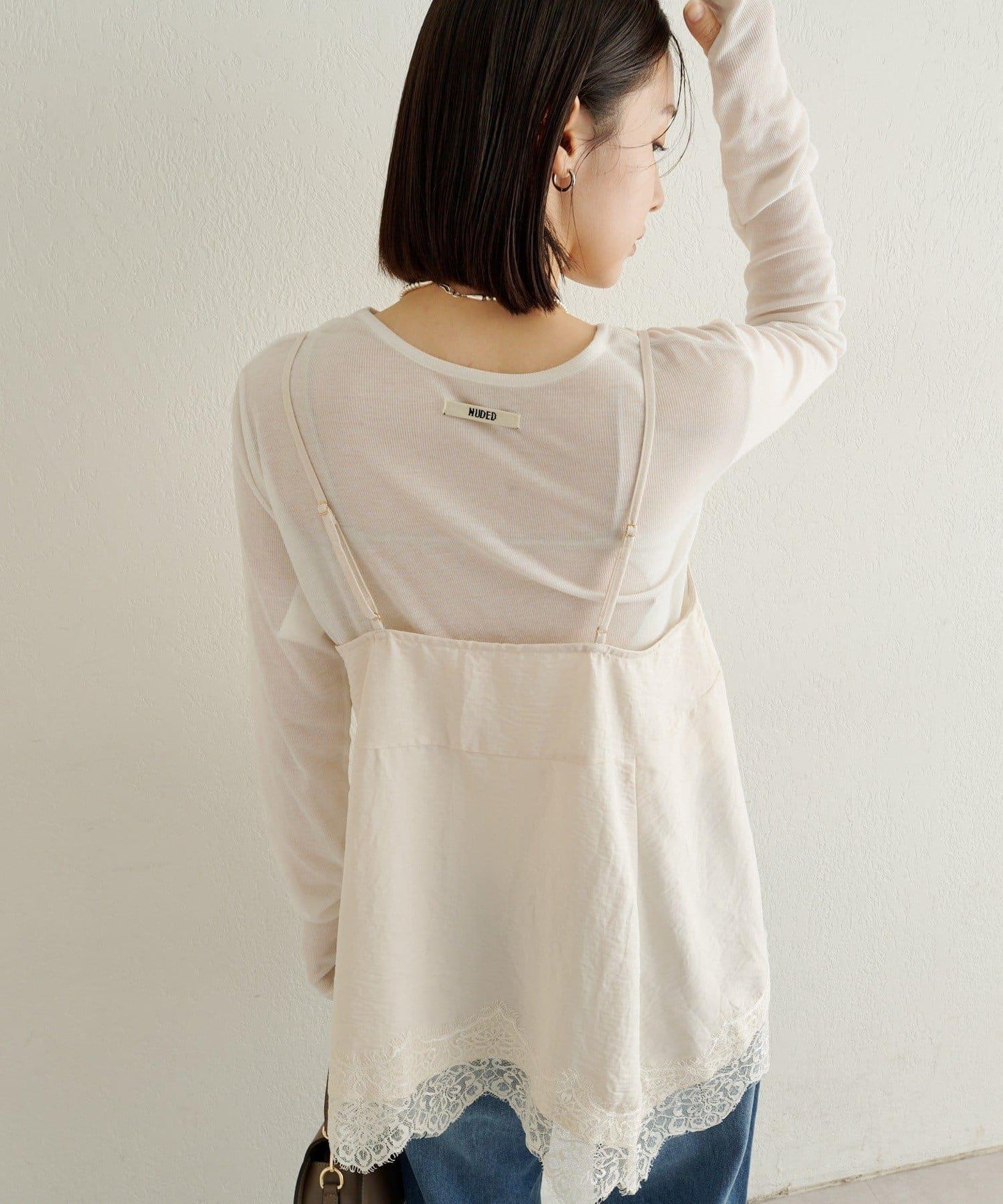 蕾絲吊帶長款上衣