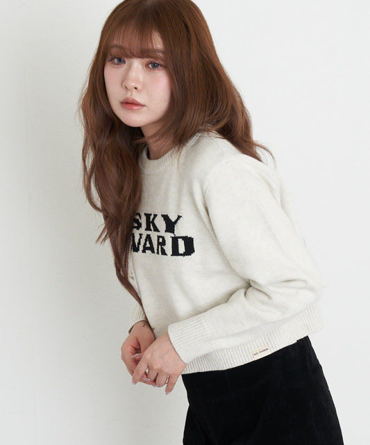 標誌合身針織上衣