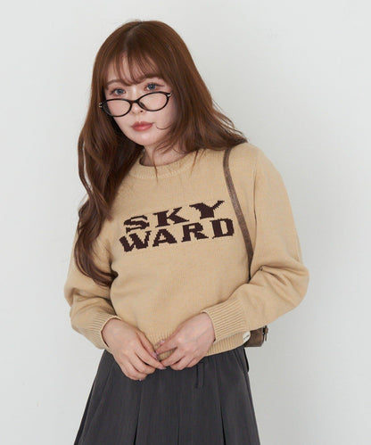 標誌合身針織上衣