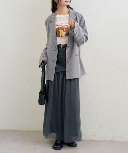 拼接網紗半身裙