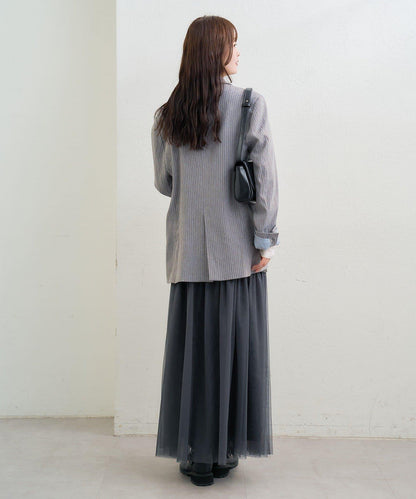 拼接網紗半身裙