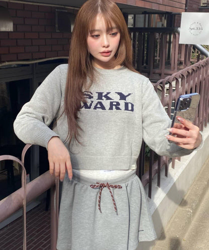 標誌合身針織上衣