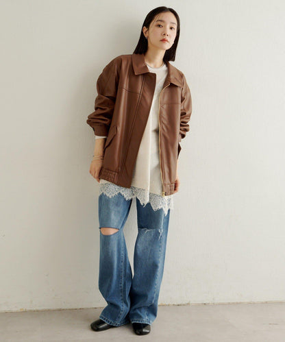 蕾絲吊帶長款上衣