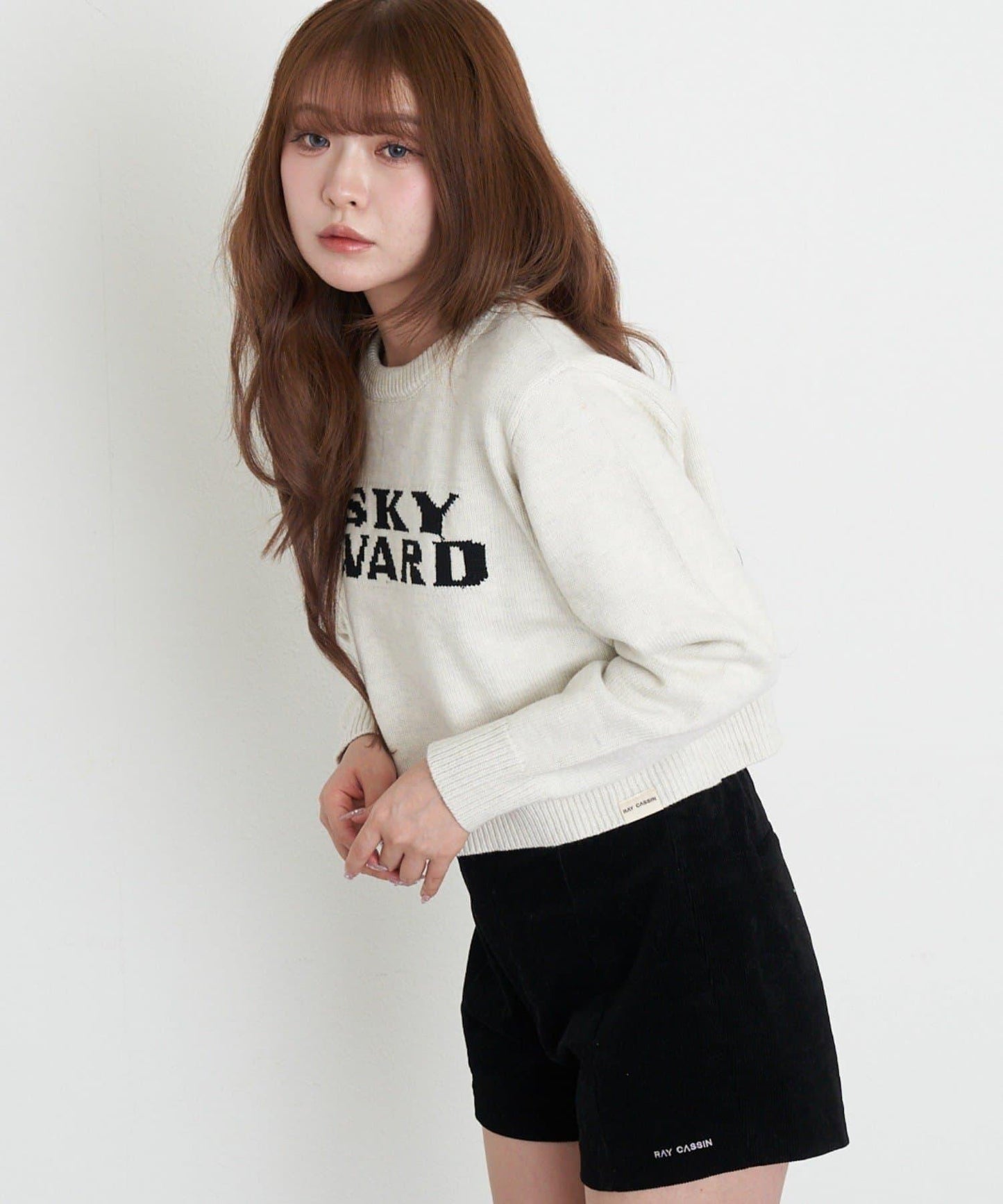 標誌合身針織上衣