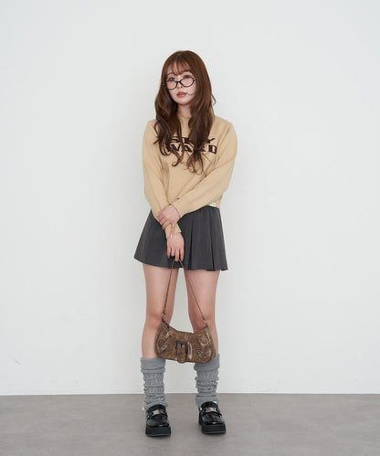 標誌合身針織上衣