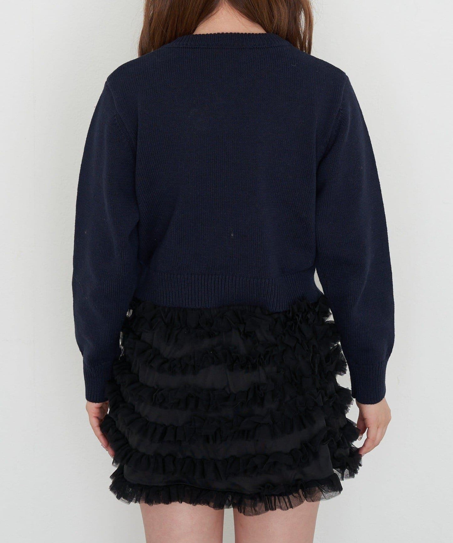 標誌合身針織上衣