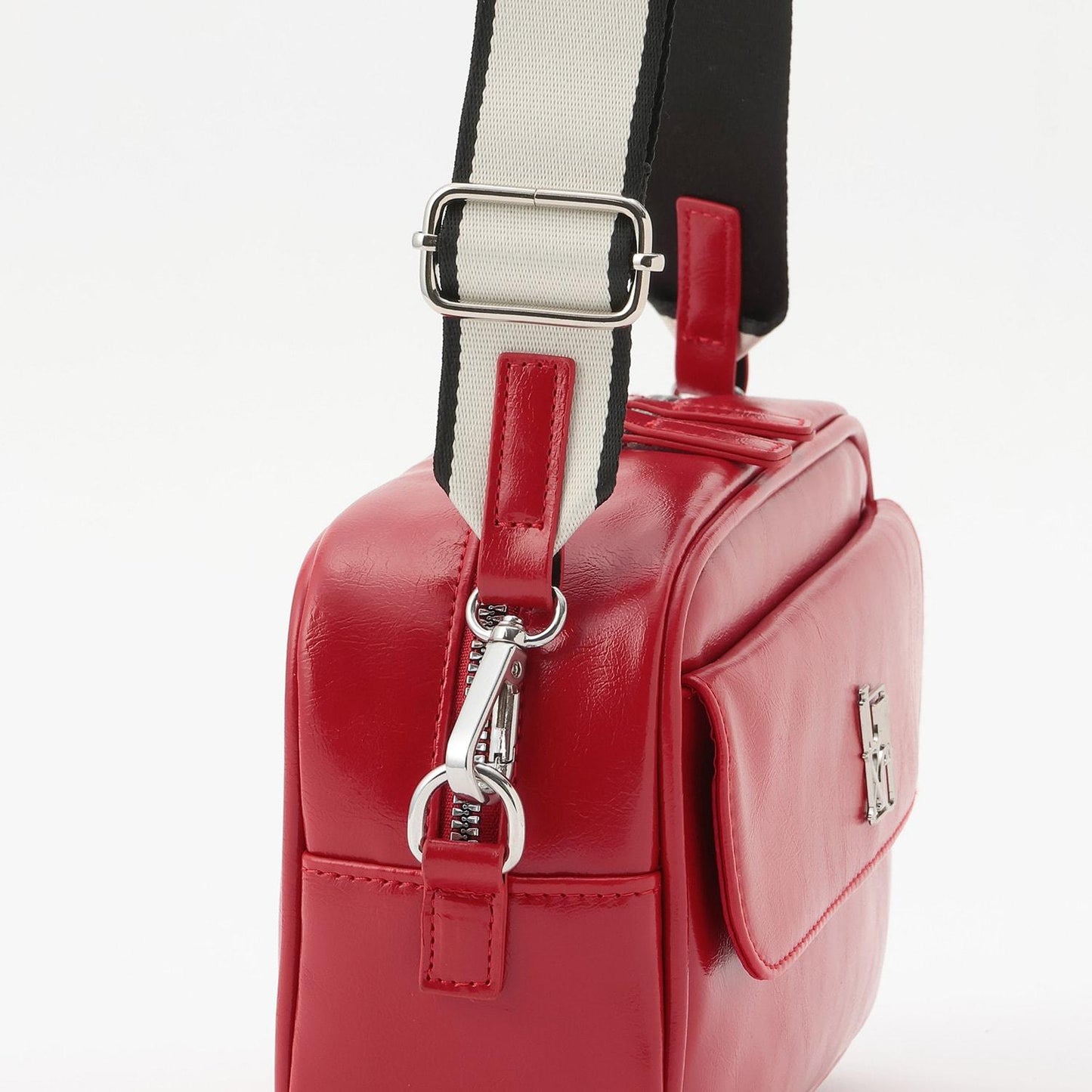 【LTXC】提花織帶翻蓋單肩包