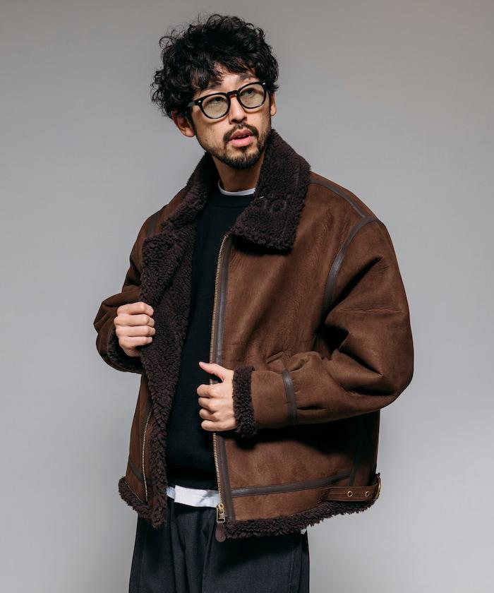 特別款 B-3 仿麂皮羊羔絨夾克