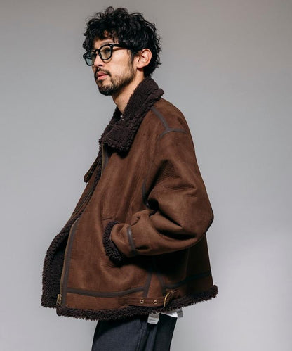 特別款 B-3 仿麂皮羊羔絨夾克