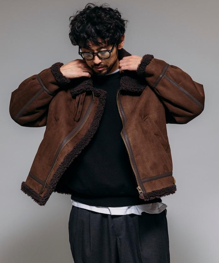 特別款 B-3 仿麂皮羊羔絨夾克