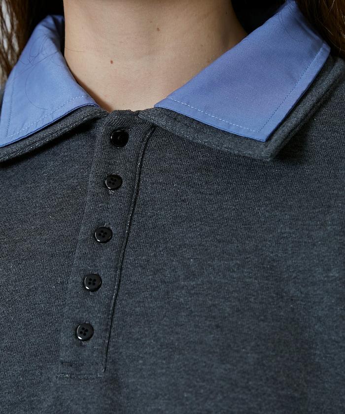 層疊風格襯衫式POLO上衣