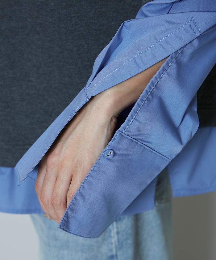 層疊風格襯衫式POLO上衣