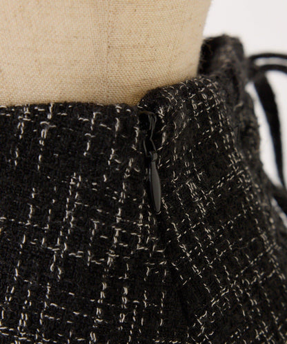 【premiumorder】粗花呢百褶裙