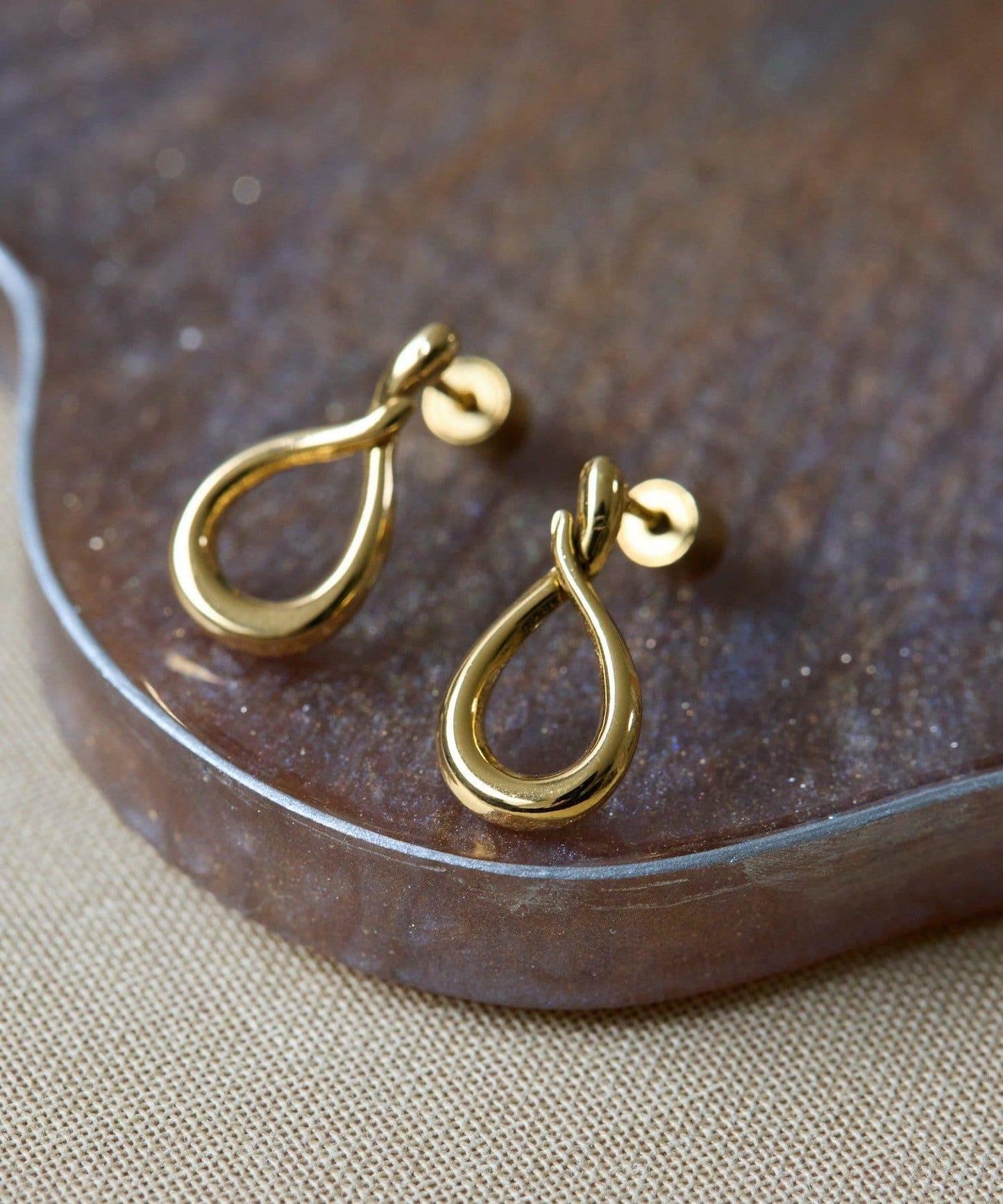 金屬過敏適用/不鏽鋼水滴耳環