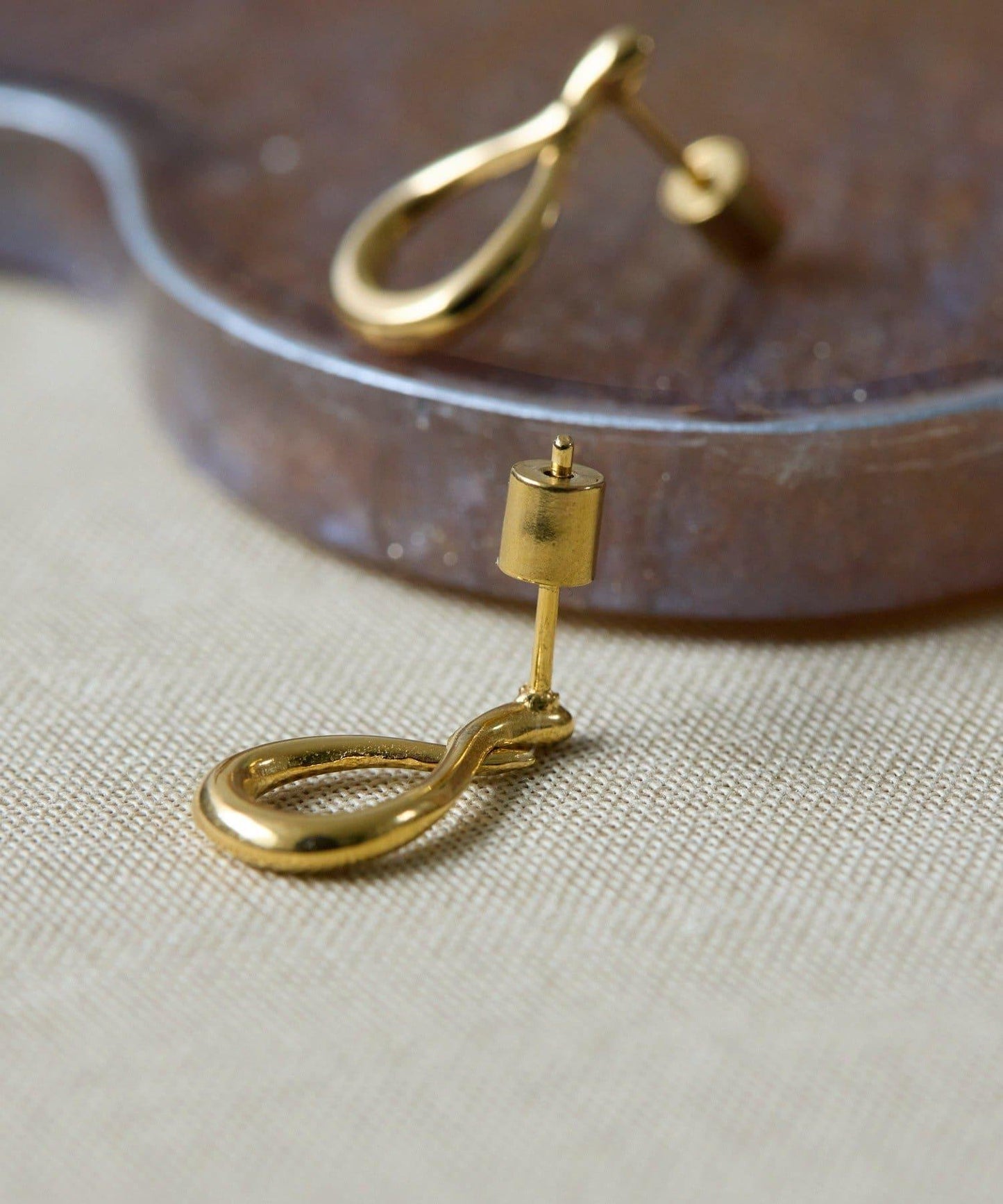 金屬過敏適用/不鏽鋼水滴耳環