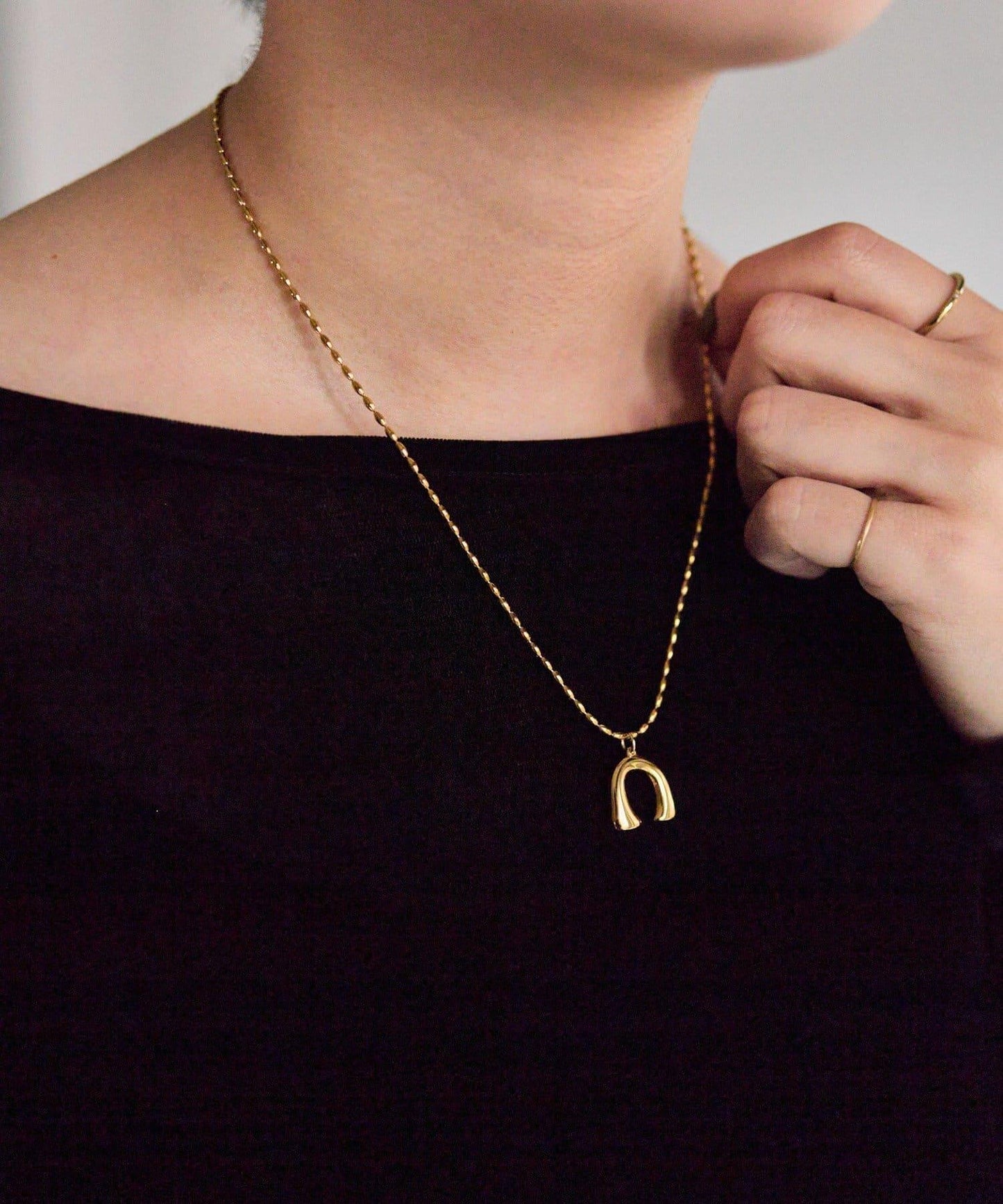 金屬過敏適用/不鏽鋼 C型配件吊墜項鍊