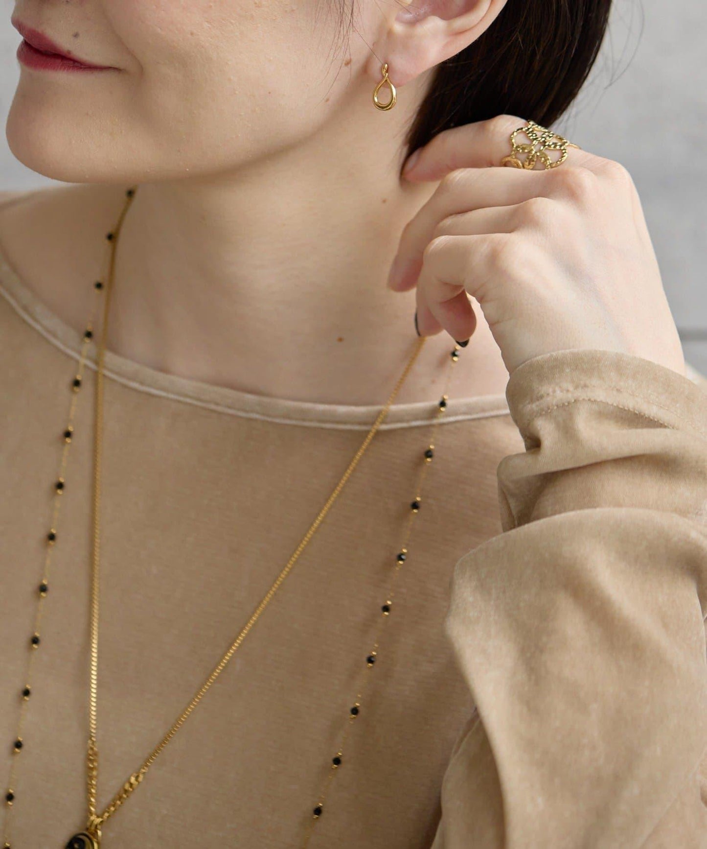 金屬過敏適用/不鏽鋼水滴耳環