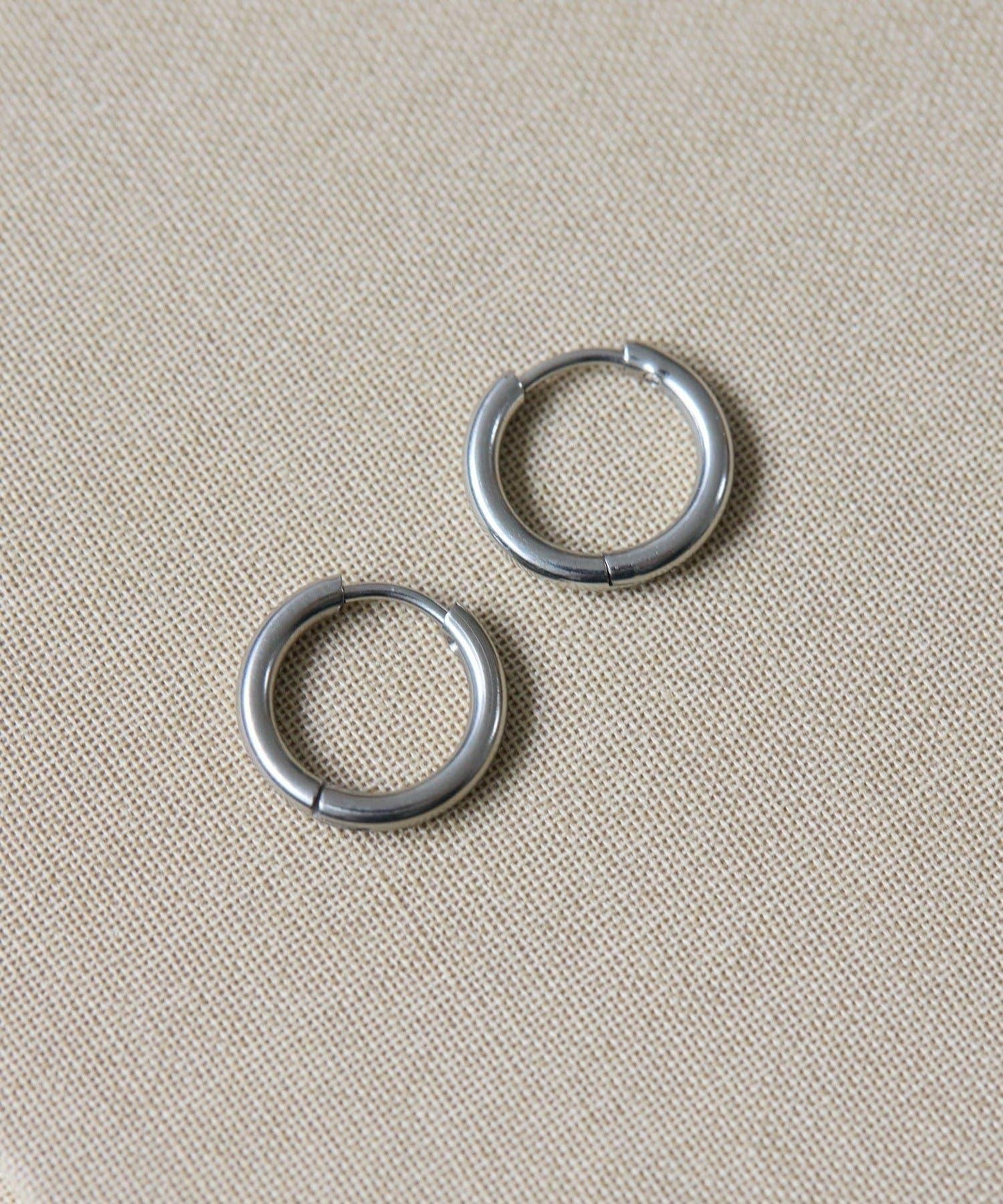 《金屬過敏適用/不鏽鋼》寬環雙色耳環