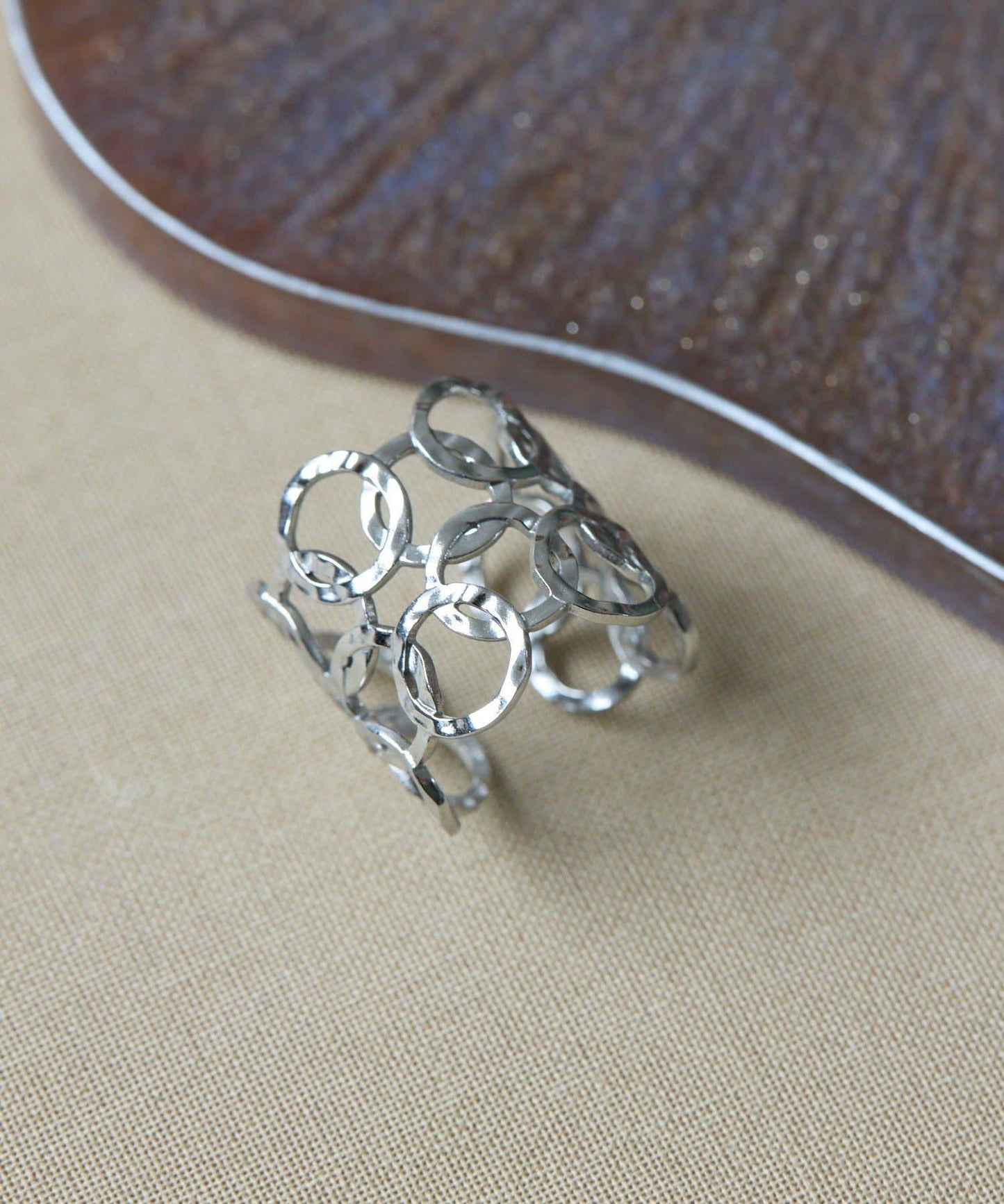 金屬過敏適用/不鏽鋼泡泡戒指