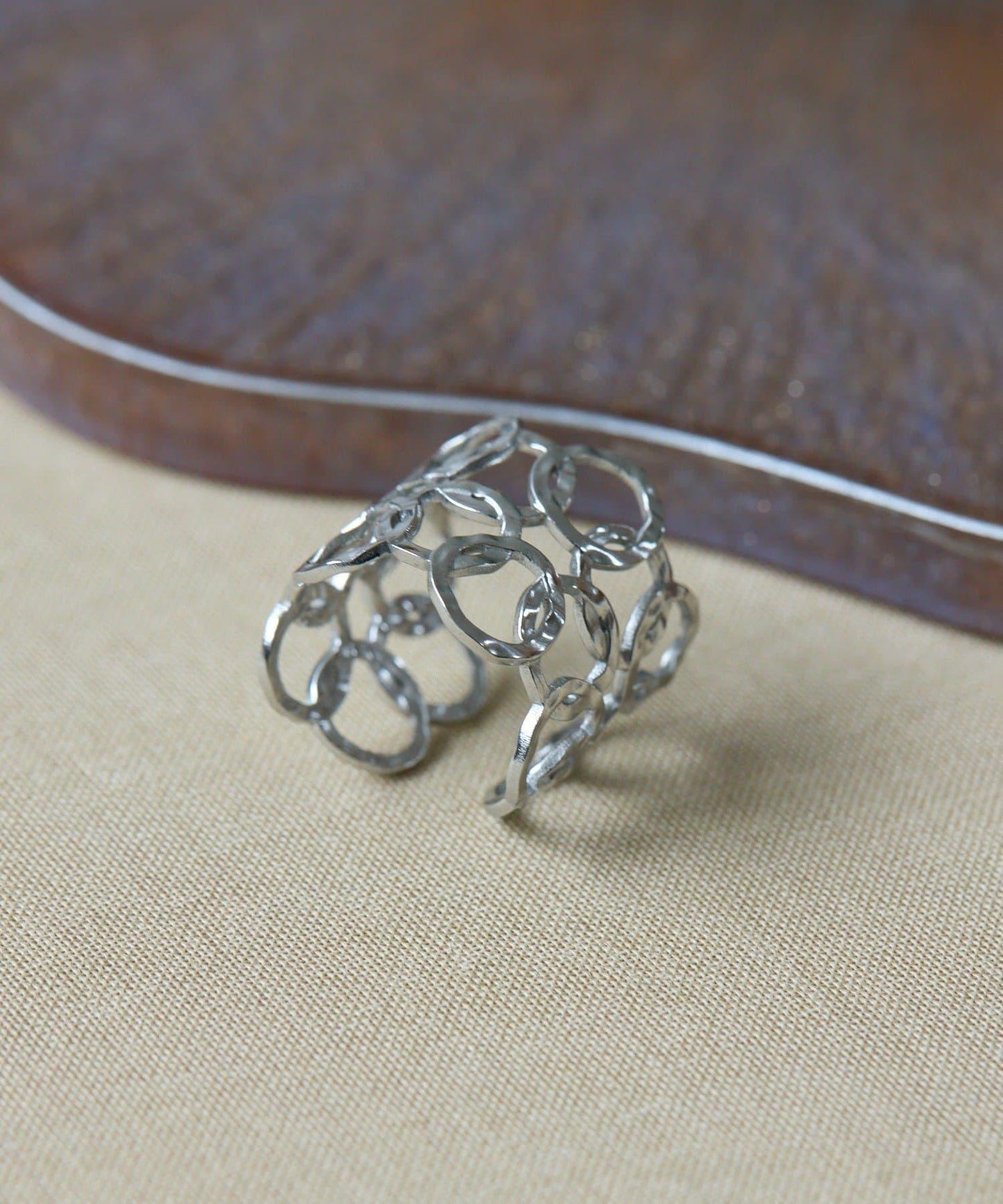 金屬過敏適用/不鏽鋼泡泡戒指