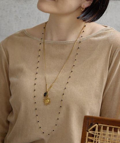 《金屬過敏適用/不鏽鋼》太陽與月亮項鍊