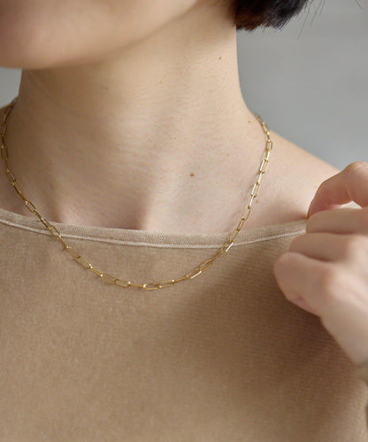 《金屬過敏適用/不鏽鋼》天然石×鏈條套裝項鍊