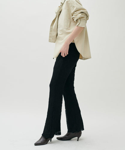 軟蕾絲拼接長褲