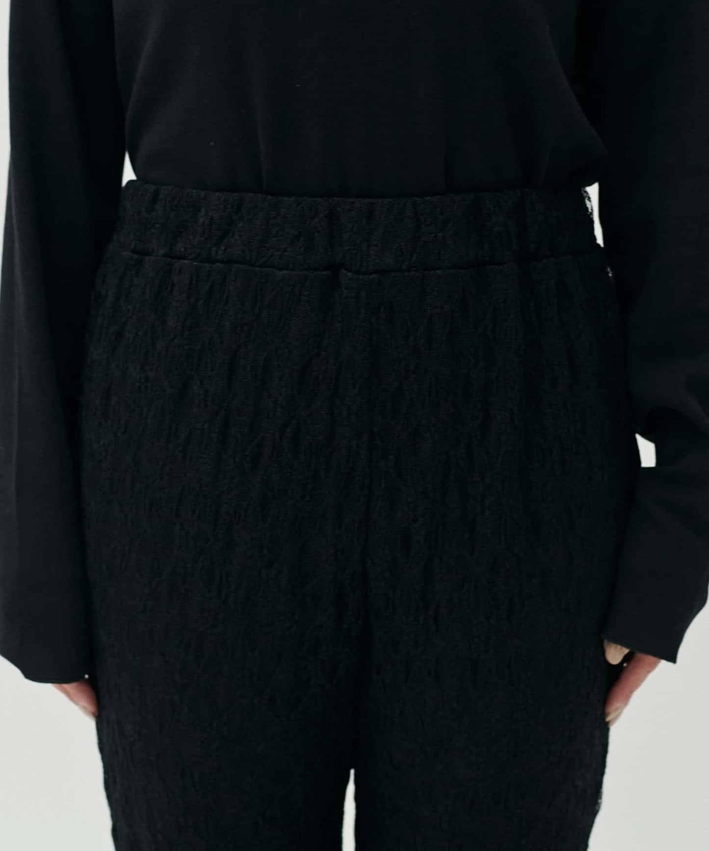 軟蕾絲拼接長褲