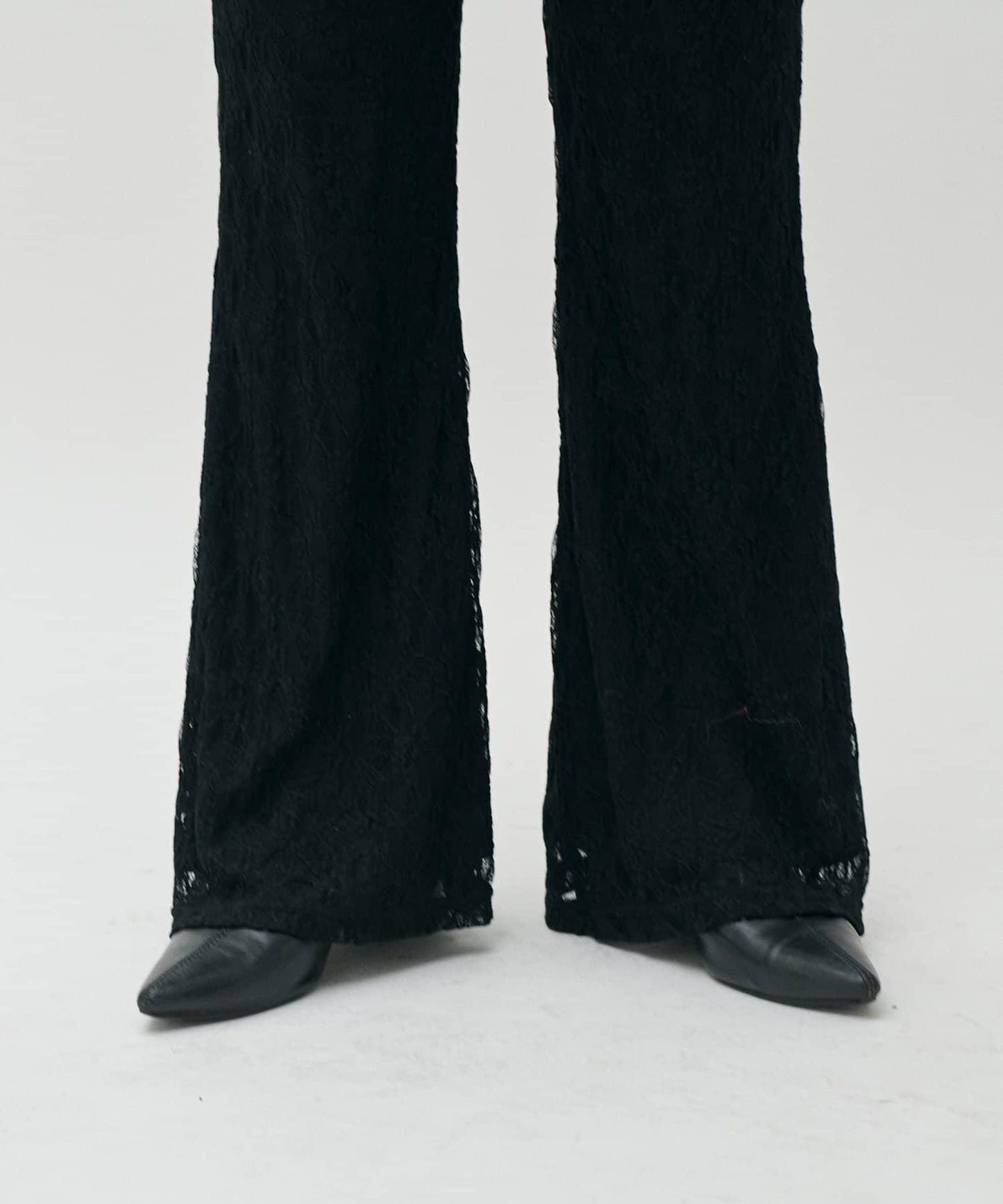 軟蕾絲拼接長褲