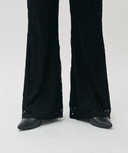 軟蕾絲拼接長褲